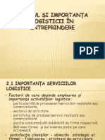 2 Rolul Și Importanța Logisticii În Întreprindere PDF