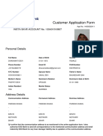 Customer Application Form: Personal Details
