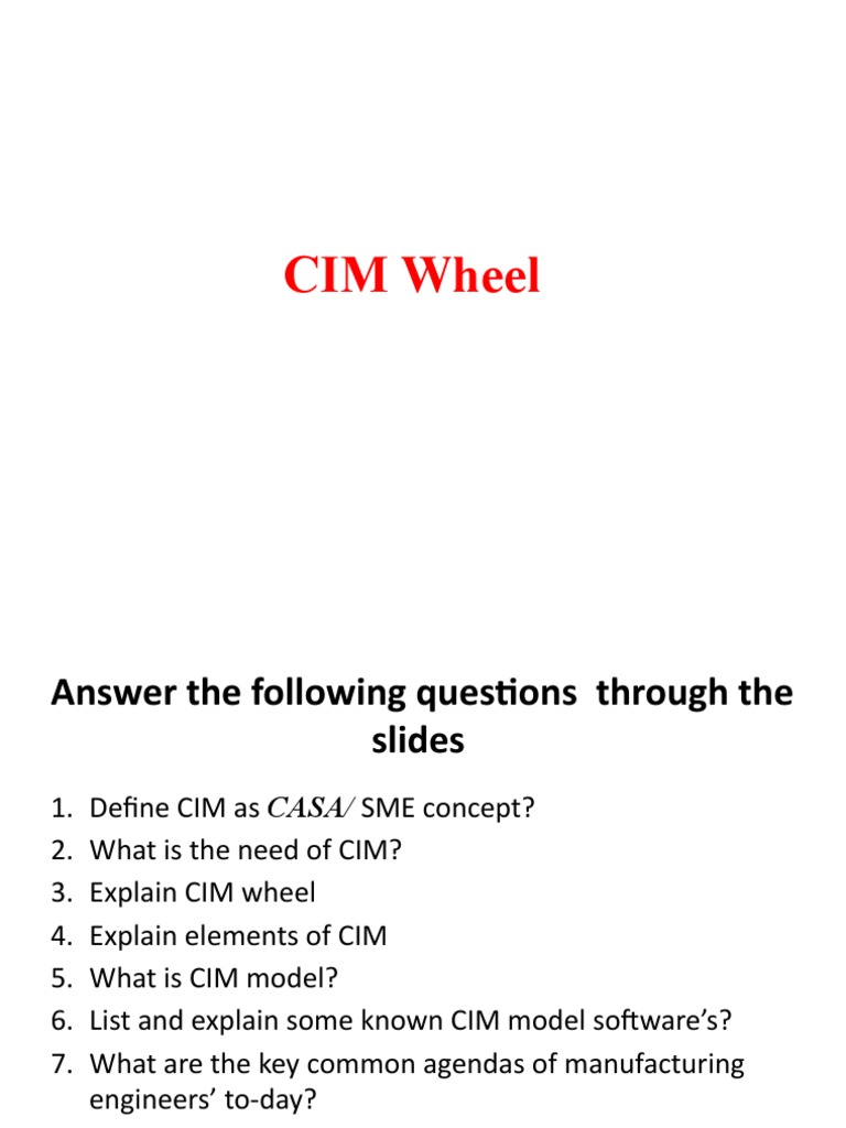 CIM Wheel and Model | PDF | Business | Systems Science