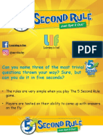 5 Second Rule Vocabulary Game Boardgames Classroom Posters Flashcards Fun Activi - 117169