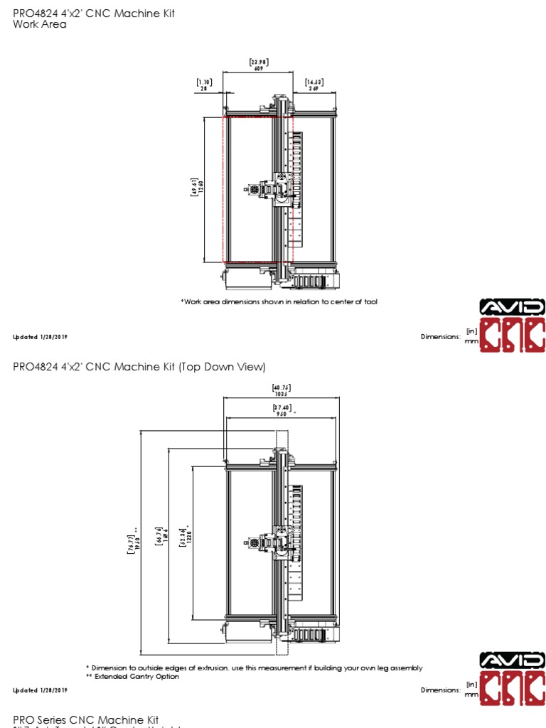 CNC Milling Machine Kit Dimensions | PDF | Manufactured Goods