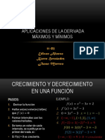 Aplicaciones de la derivada maximos y minimos.