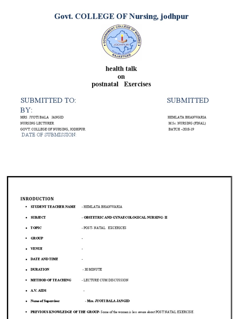 Newwww Health Edu On Postnatal Exercise Pdf Abdomen Childbirth