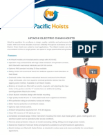Hitachi Electric Chain Hoists - Product Sheet