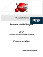 Manual WebISS V5 - Solicitação de CeC - Pessoa Jurídica - Versão 5.2