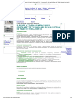 Redes y Telecomunicaciones Componentes y Funciones de Un Sistema de Telecomunicaciones