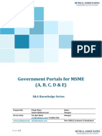 S&A - Govt Portals For MSMEs PDF