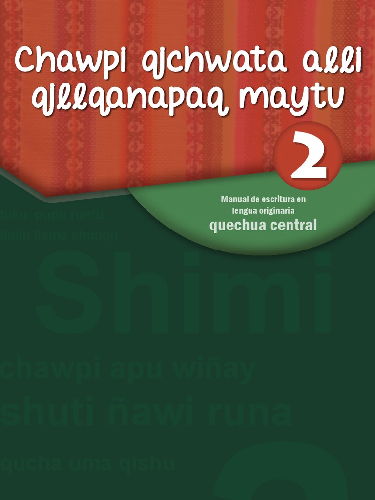 Manual de Escritura QUECHUA CENTRAL | PDF | Dialecto | Escritura