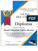 Diploma Quinto Liceo Del Caribe 2020