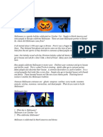 Halloween Running Dictation Story and Quiz