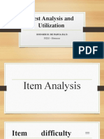 Test Analysis and Utilization: Rodger R. de Padua Ed, D. PSDS - Hermosa