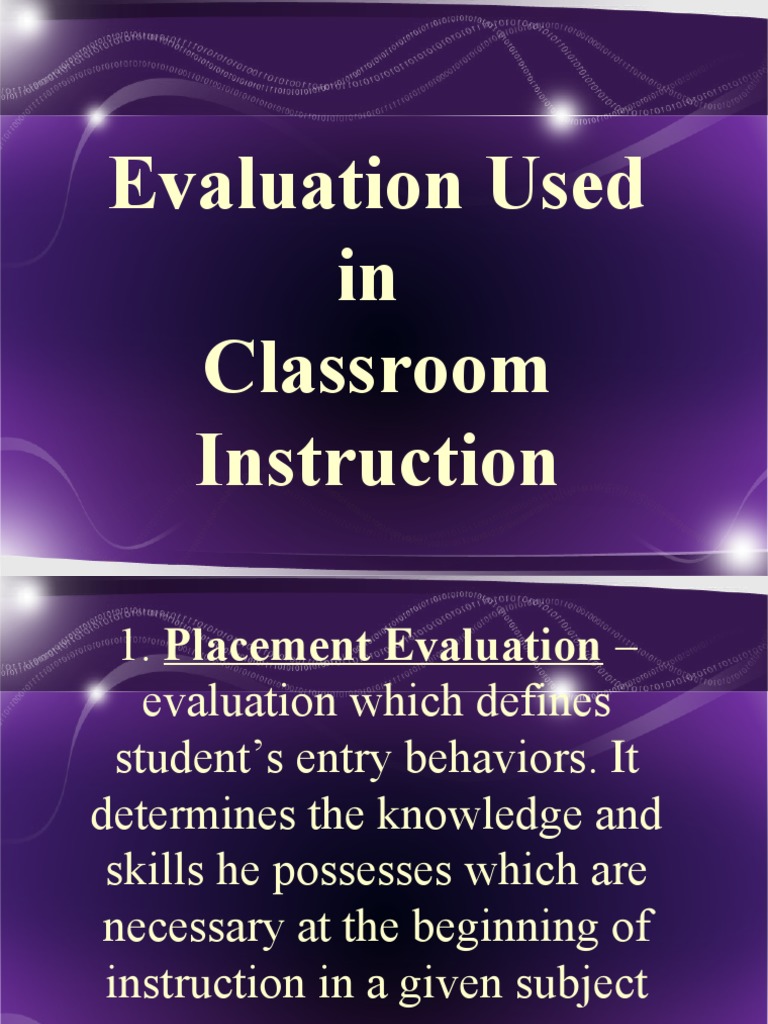 Classroom Evaluation Methods Explained | PDF | Test (Assessment ...