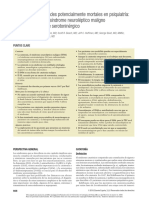 Enfermedades Potencialmente Mortales en Psiquiatría: Catatonía, Síndrome Neuroléptico Maligno y Síndrome Serotoninérgico