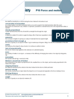 Physics P10 Glossary