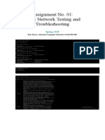 Assignment No. 01: Basic Network Testing and Troubleshooting