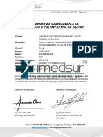 Certificado de Validacion A La Instalacion y Calificacion de Equipo - Ime-7097