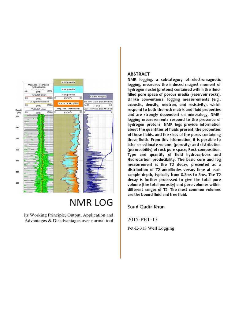 NMR Log | PDF | Nuclear Magnetic Resonance | Relaxation (Nmr)