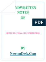 Refrigeration and Air Conditioning Study Notes PDF