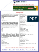 IBPS PO Prelims 2018 - Memory Based Question Paper (Reasoning)