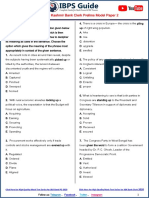 Jammu and Kashmir Bank Clerk Prelims Model Paper 2: English Language