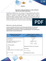 Análisis y evaluación de la solución de una situación planteada sobre un resorte y masa amortiguada