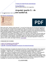 Evolution Du Contrepoint (Partie I) : de L'organum Au Motet Médiéval. - Le Mensuel de Polyphonies PDF