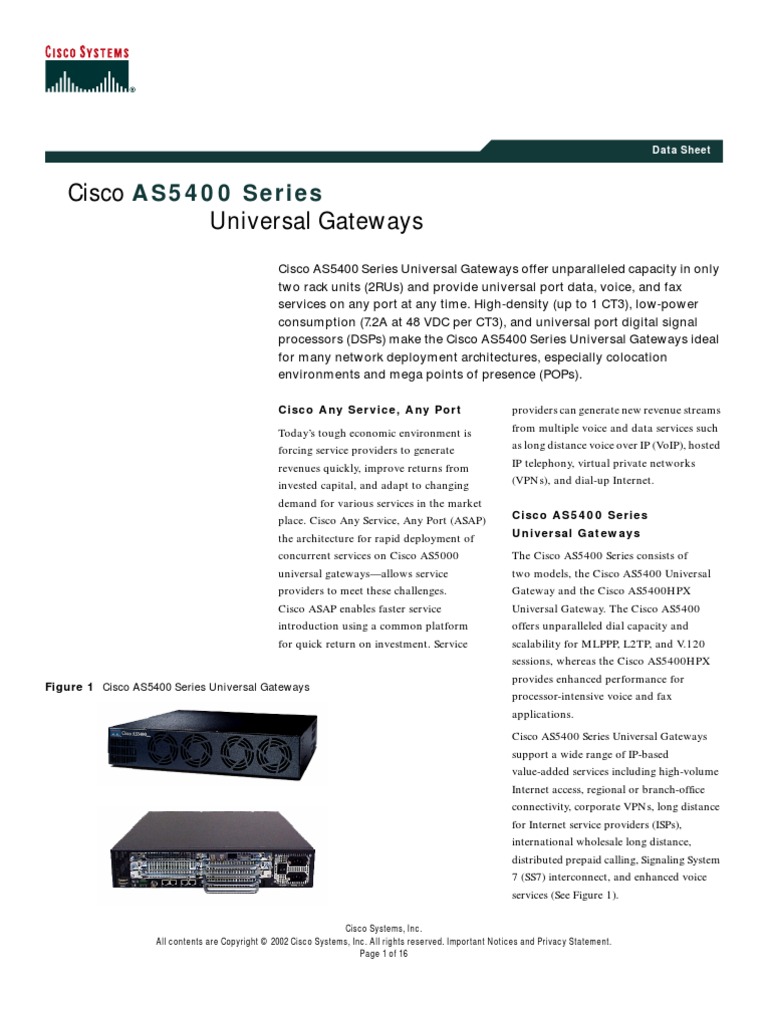 Cisco AS5400 | PDF | Session Initiation Protocol | Quality Of Service