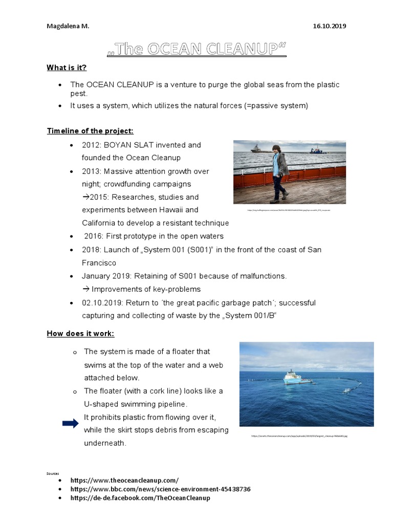 Handout Ocean Cleanup | PDF | Science & Mathematics