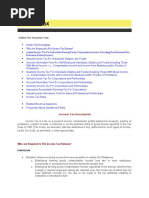 Index For Income Tax