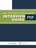 Interviewing Guide: Sales Benchmark & Behav