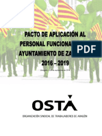 Pacto Funcionarios Osta 2016 2019 Con Decreto Anulación Artículos y Permisos Ebep