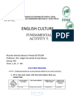 English Culture: Fundamental Activity 5