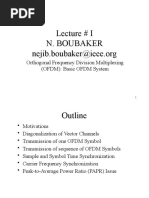 Lecture # I N. Boubaker: Orthogonal Frequency Division Multiplexing (OFDM) : Basic OFDM System