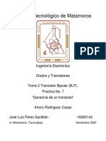 José Pérez DyT Practica Ganancia de Un Transistor