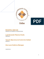 Tarea 6 Ejercicios de Control de Calidad - Luis Palacios - 06.09.2020
