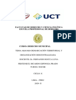 Demarcación Territorial y Organización Descentralizada