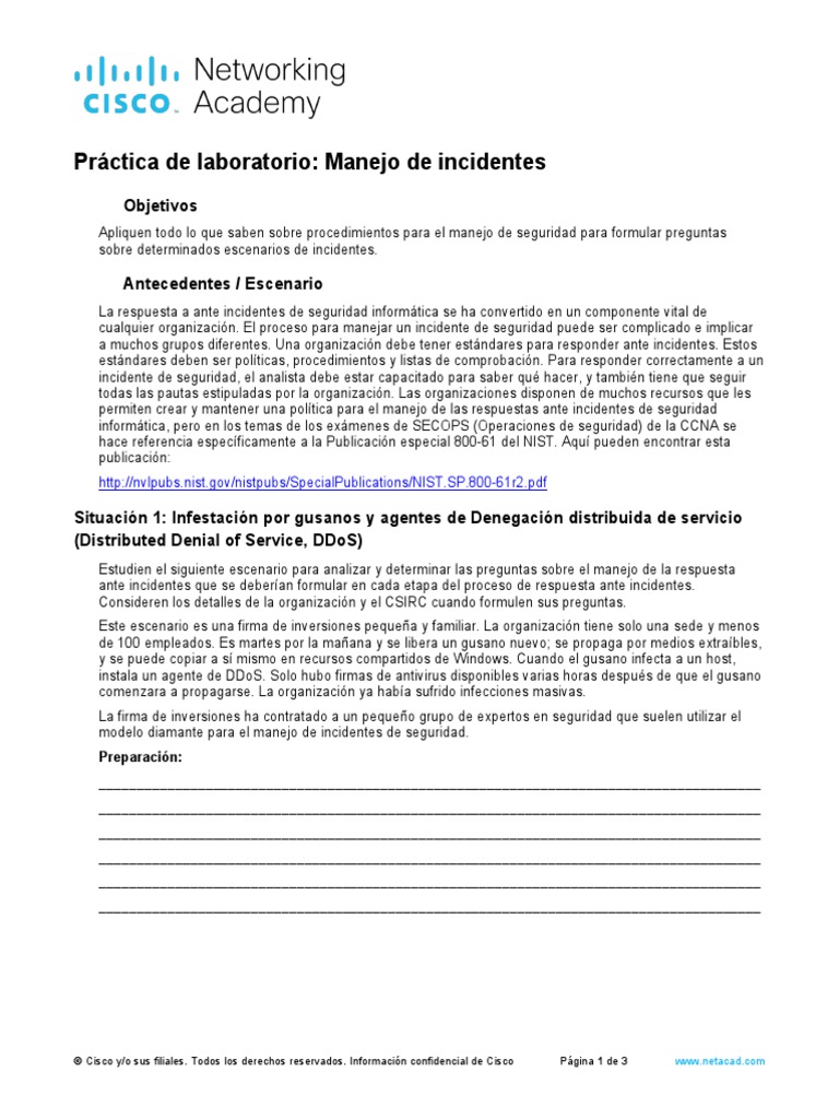 13 2 2 13 lab incident handling pdf ataque de denegaci n de