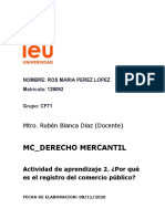 Rosa Maria Perez Lopez Actividad de Aprendizaje 2 Por Que Es El Registro Del Comercio Publico 2