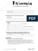 Connect2 Level3 Unit2 Learning Log Photocopiable Worksheet