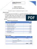 Contabilidad financiera: Ejercicios de activos fijos y depreciaciones