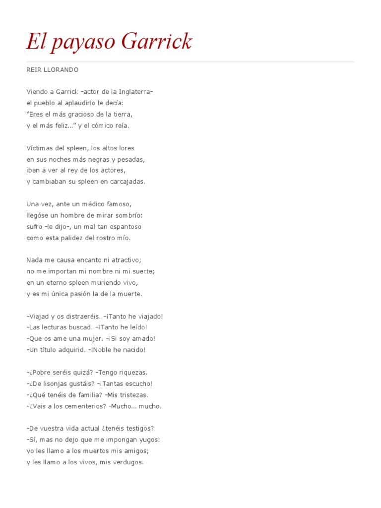 El Payaso Garrick PDF
