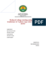 Reduced Voltage Starting Using Auto-Tranformer of 3 Phase Cage Rotor Induction Motor