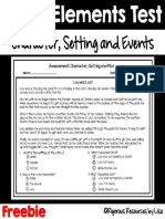 Character, Setting and Events: Freebie