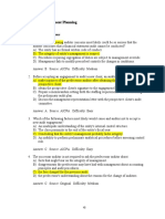 Chapter 4 Engagement Planning: Multiple Choice Questions