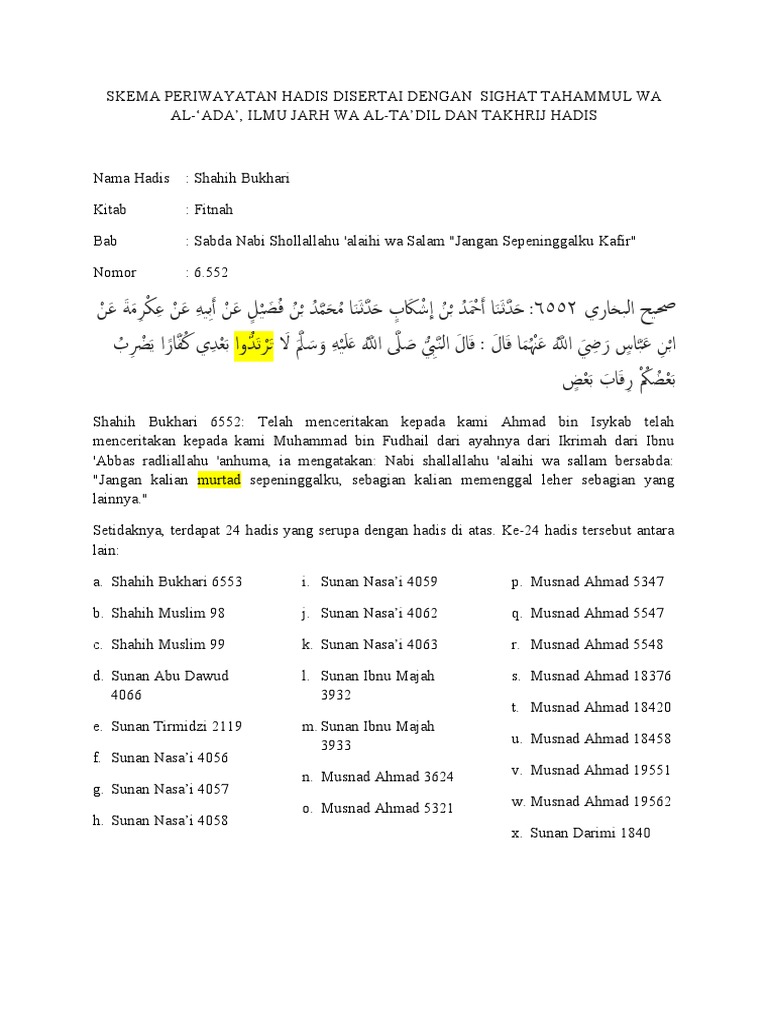 Takhrij Hadis | PDF