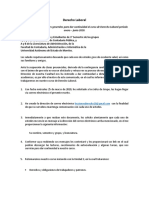 Derecho Laboral. Instrucciones Generales