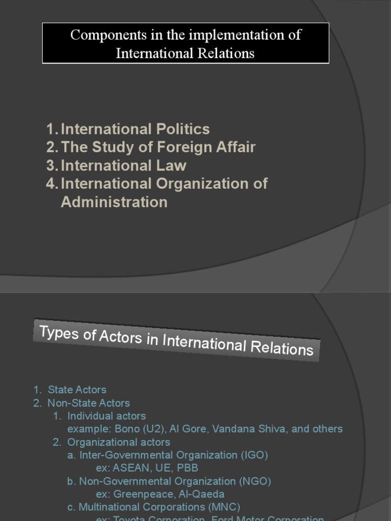 Key Components of International Relations | PDF | Treaty ...