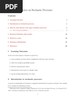 Notes On Stochastic Processes: 1 Learning Outcomes