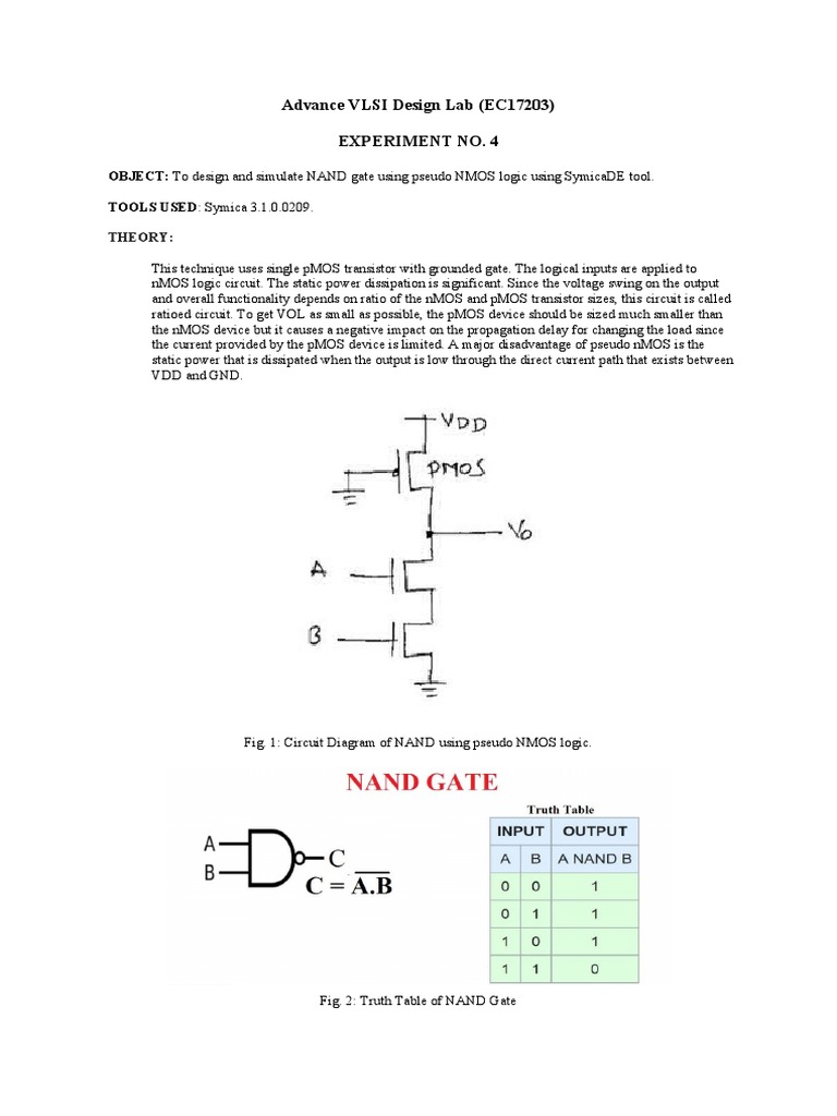 VLSI Design Lab: NAND & Ring Oscillator | PDF | Computers