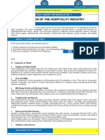 Overview of The Hospitality Industry: Study Guide For Module No. 1